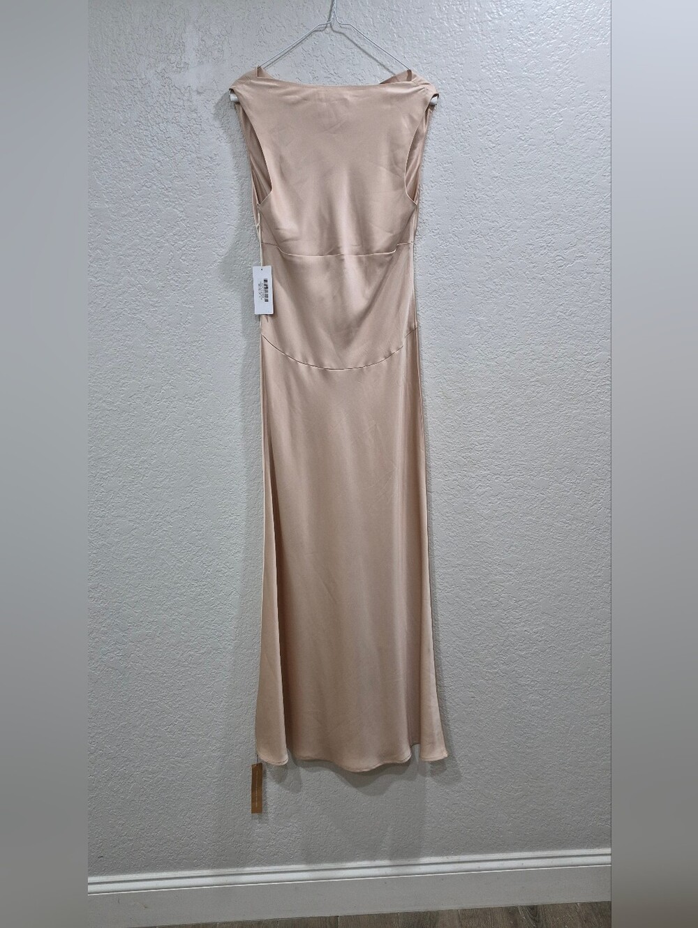 Reformation Satin Cowl-Neck Midi Dress in Blush - Picture 9 of 16